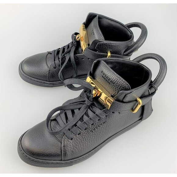 NIB Authentic BUSCEMI Women High-top Sneakers In black size 37/US 7 - Picture 3 of 9